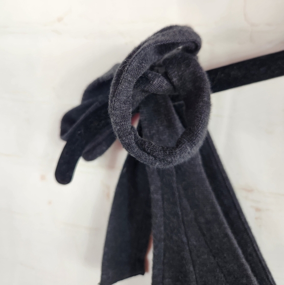 FP Beach Alice One Piece Tie Shoulder Wide Leg Jumpsuit in Charcoal Black XS - Picture 8 of 12